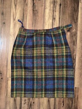 Jones New York Blue, Green and Yellow Plaid Pencil Skirt